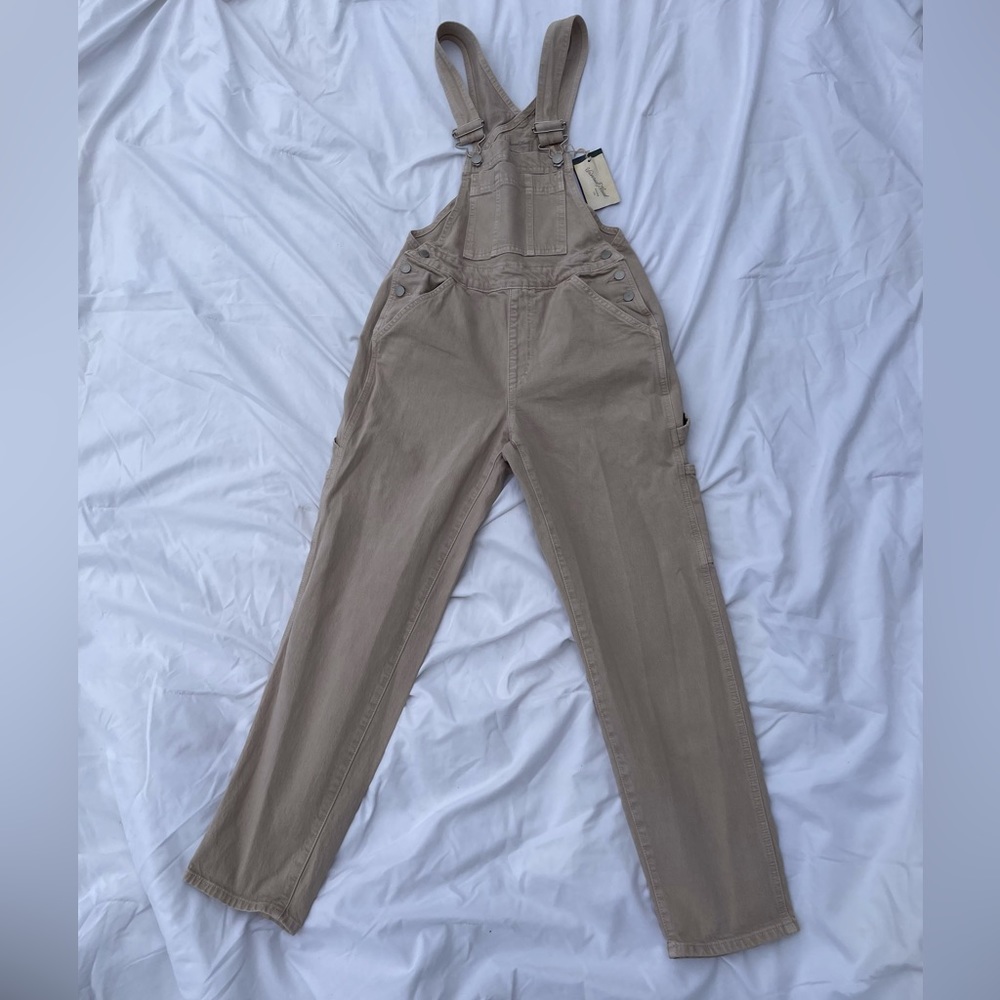 NWT Universal Thread “Mom” Overalls in color sand